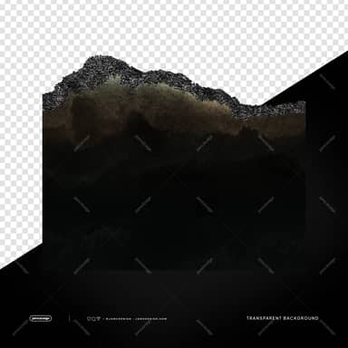 Black Torn Paper Edge Rough Dark Texture PNG Transparent