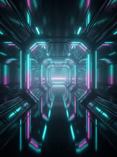 Futuristic Carbon Fiber Bridge Sci Fi Background