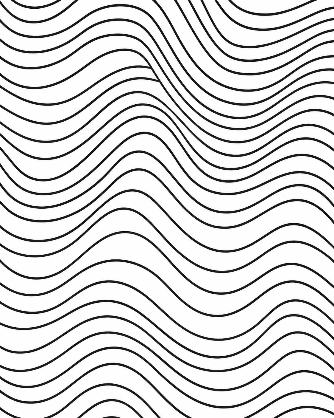 Abstract Black And White Wavy Lines Background