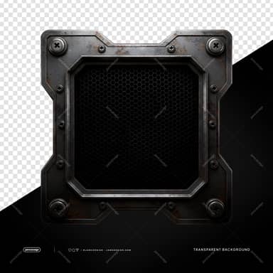 Square Honeycomb Metal Grille PNG Transparent