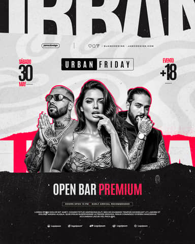 Urban Friday Flyer Template PSD Editable