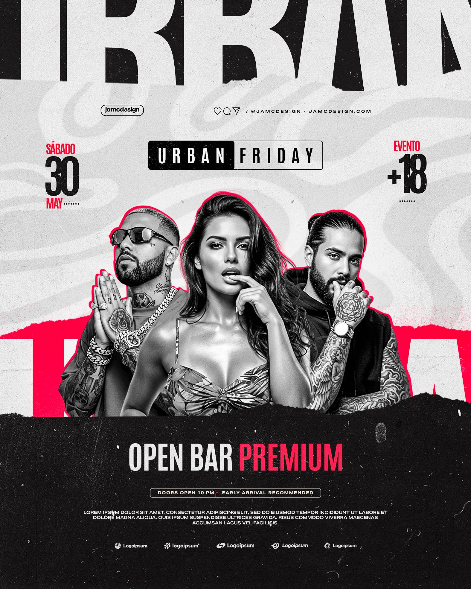 Urban Friday Flyer Template PSD Editable