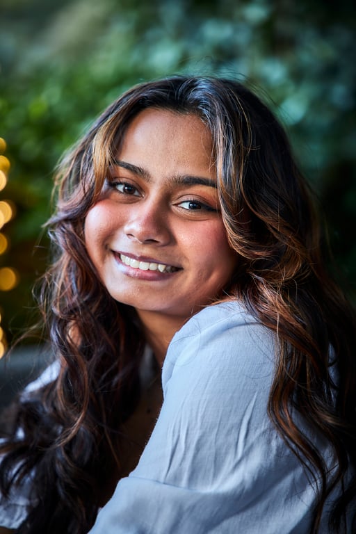 Lifestyle portrait captured in a casual everyday setting