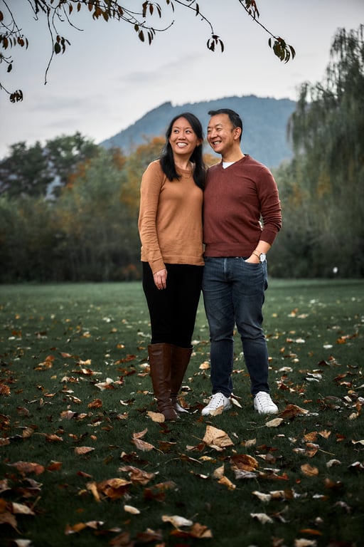 Couple strolling together along a scenic outdoor pathway