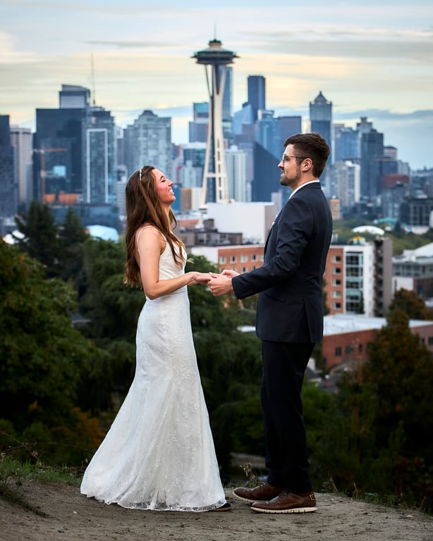 Couple exchanging vows during an emotional wedding ceremony