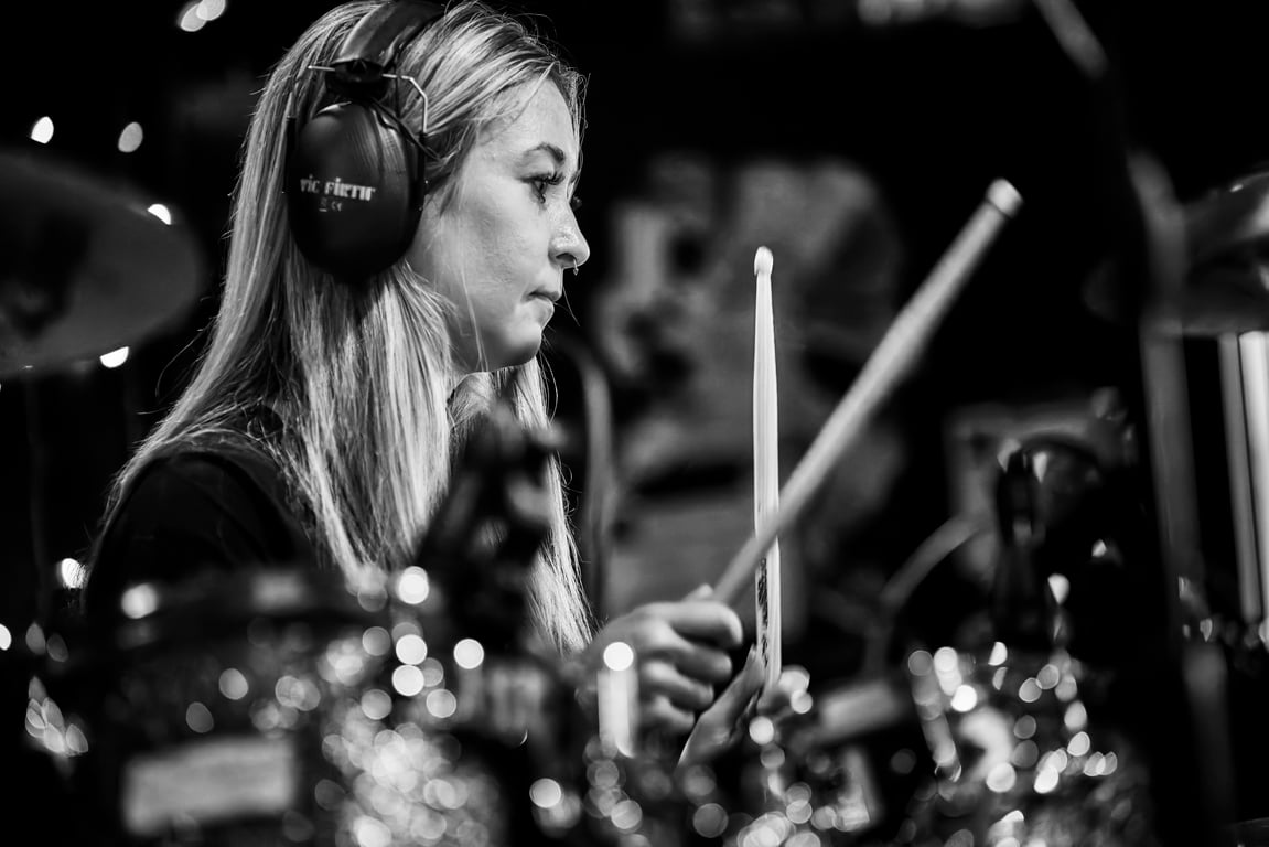 Final moments of a drum recital shared with the audience