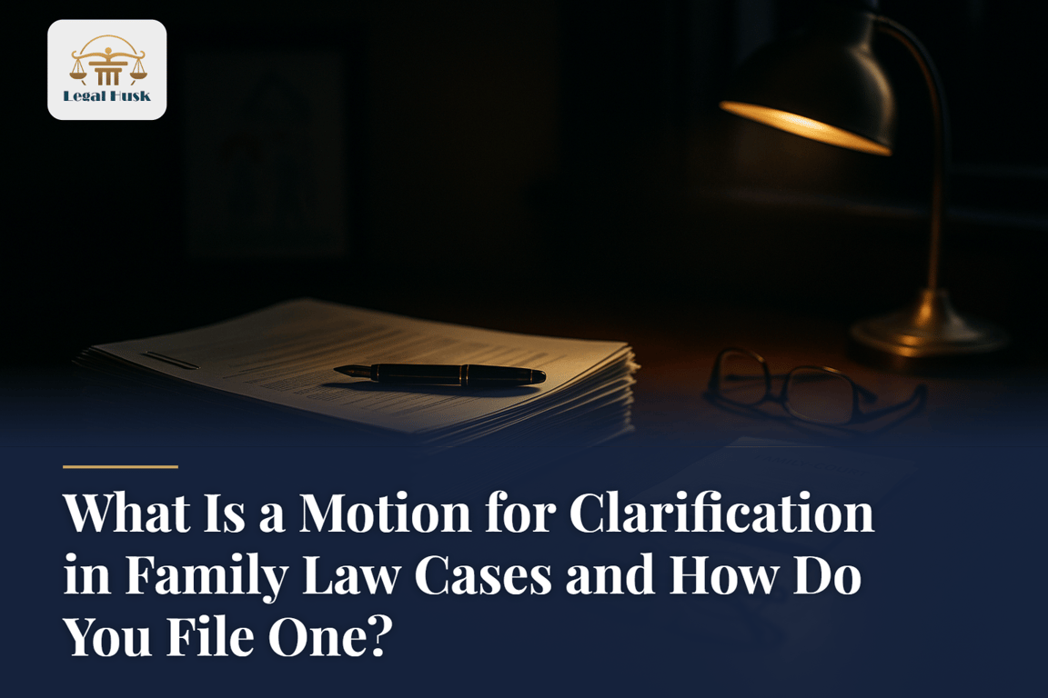 What Is a Motion for Clarification in Family Law Cases and How Do You File One?