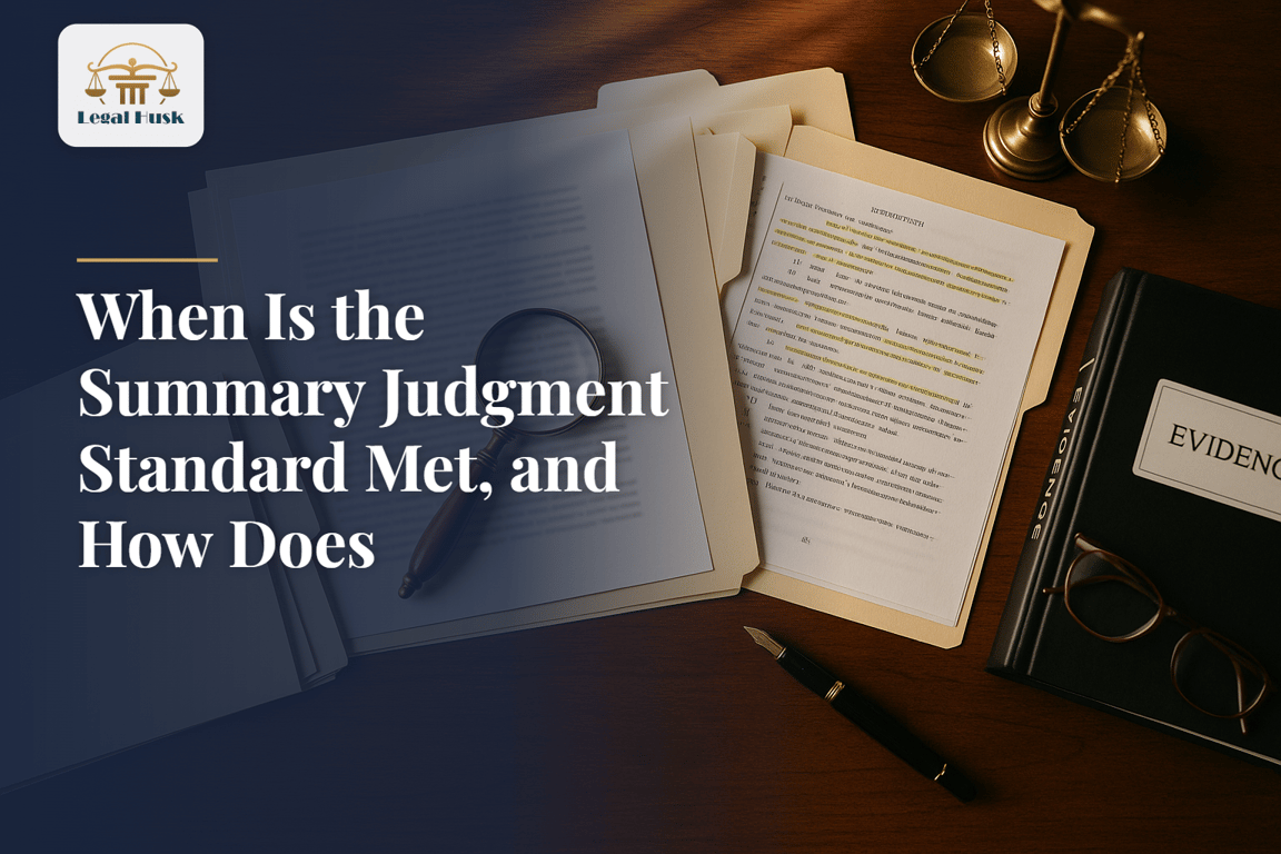 When Is the Summary Judgment Standard Met, and How Does Professional Drafting Help You Prove It?