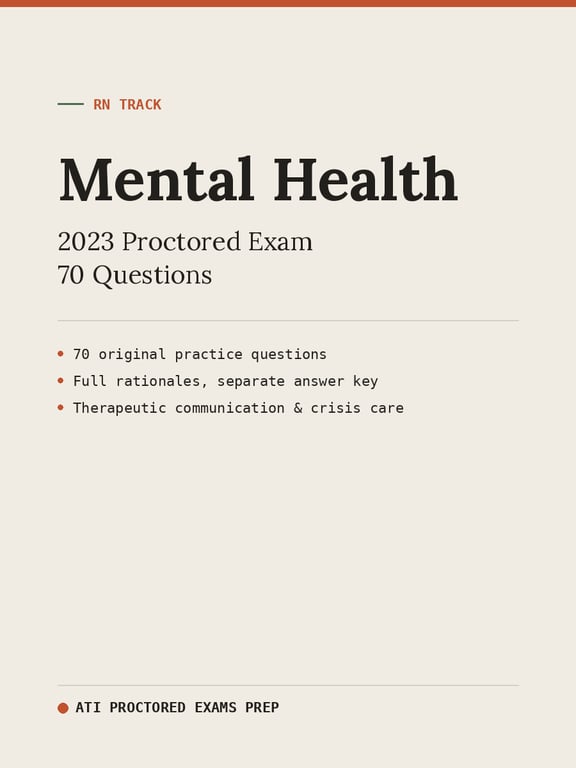 ATI RN Mental Health 2026 Proctored Exam