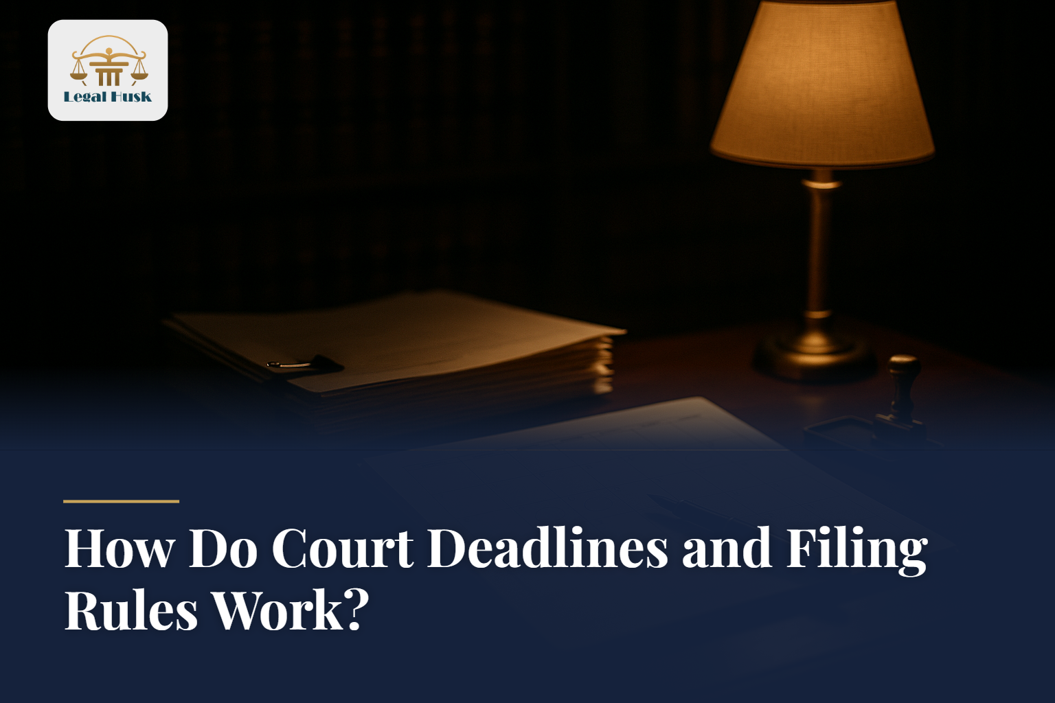 How Do Court Deadlines and Filing Rules Work?