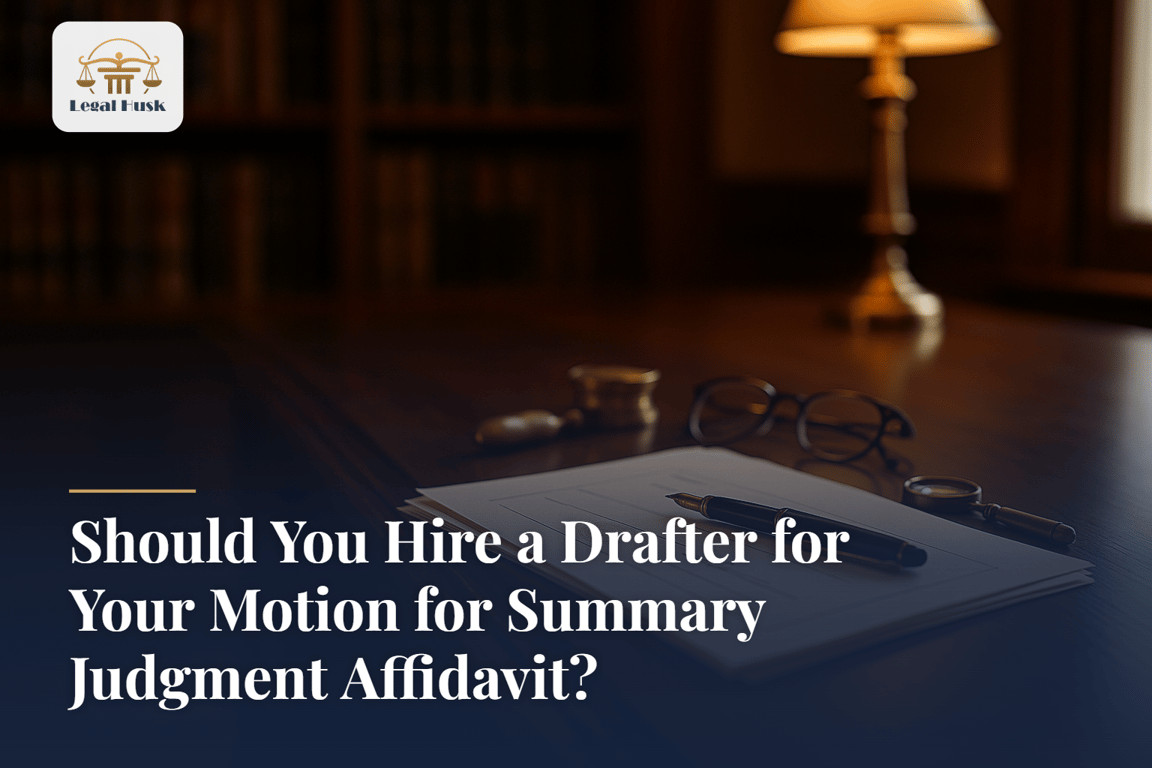 Should You Hire a Drafter for Your Motion for Summary Judgment Affidavit?
