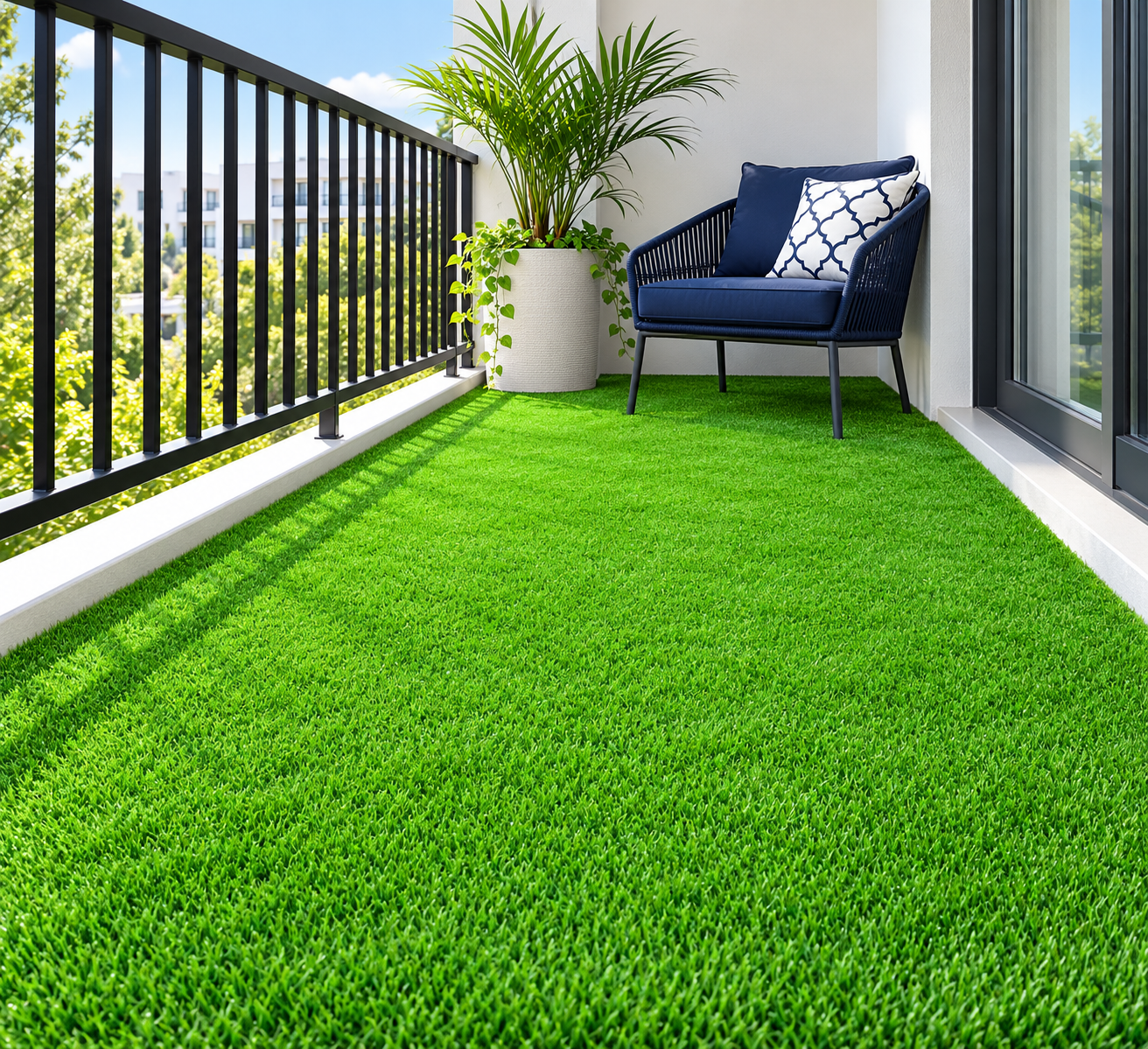 Artificial Grass Carpet 25 mm – Black Backing – Per m²