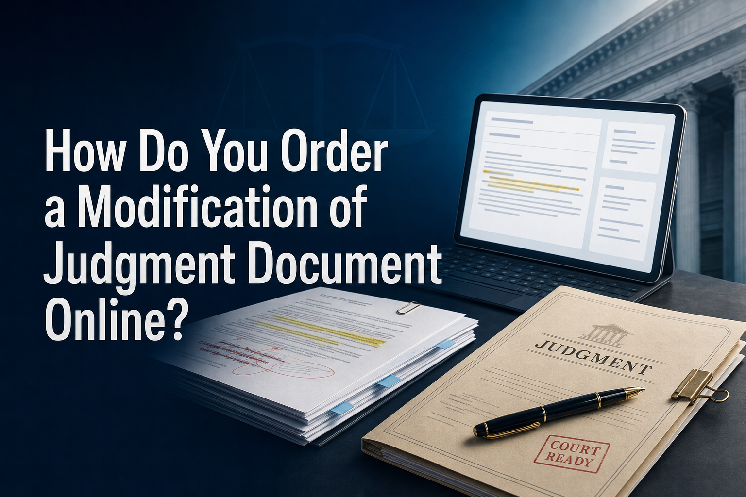 How Do You Order a Modification of Judgment Document Online?