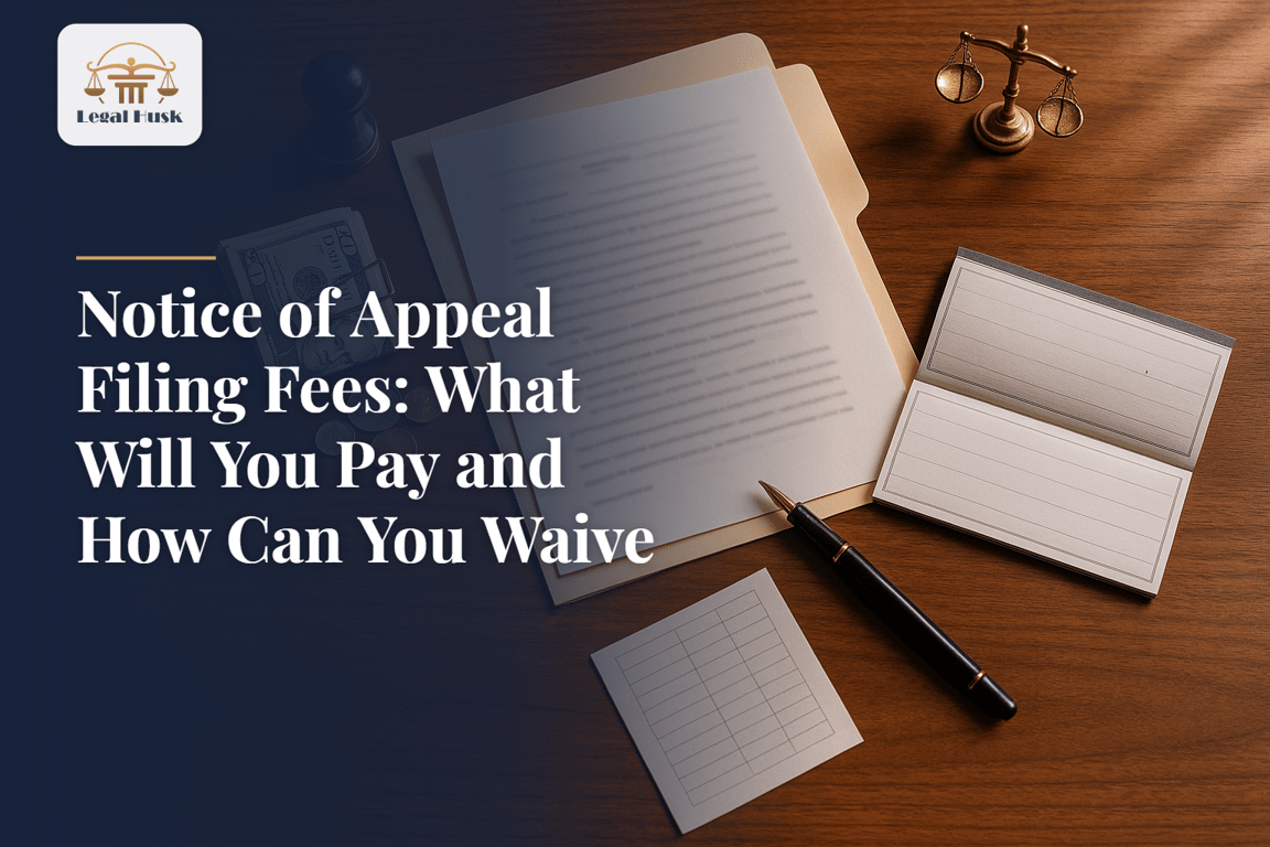 Notice of Appeal Filing Fees: What Will You Pay and How Can You Waive Them?