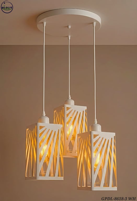 GPDL-8618-3 WH Triple Pendant Light