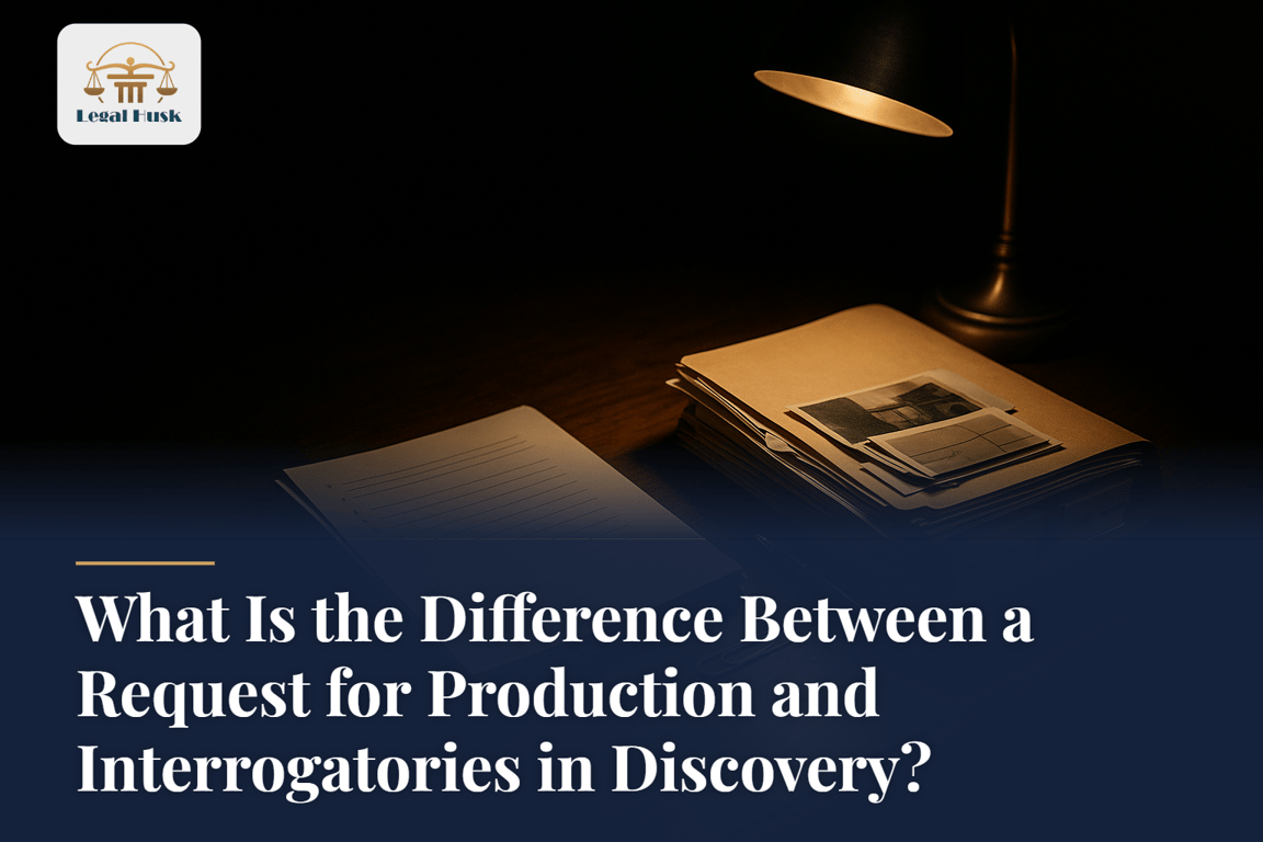 What Is the Difference Between a Request for Production and Interrogatories in Discovery?