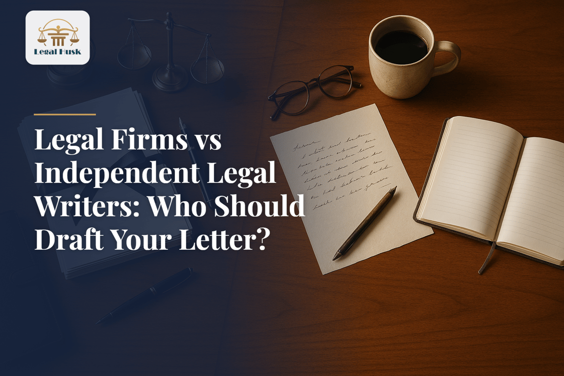 Legal Firms vs Independent Legal Writers: Who Should Draft Your Letter?