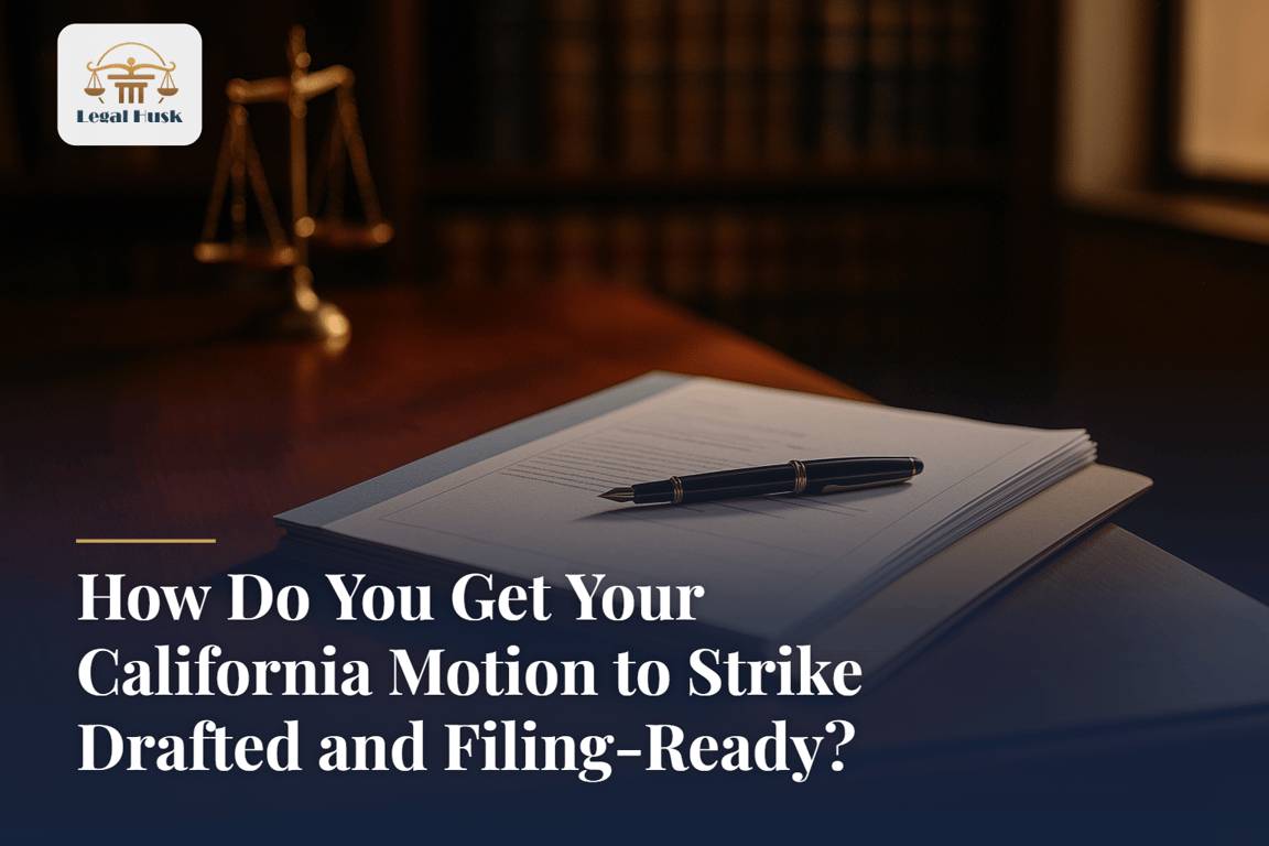 How Do You Get Your California Motion to Strike Drafted and Filing-Ready?