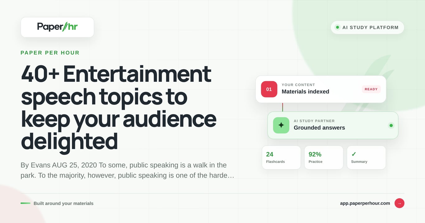 40+ Entertainment speech topics to keep your audience delighted