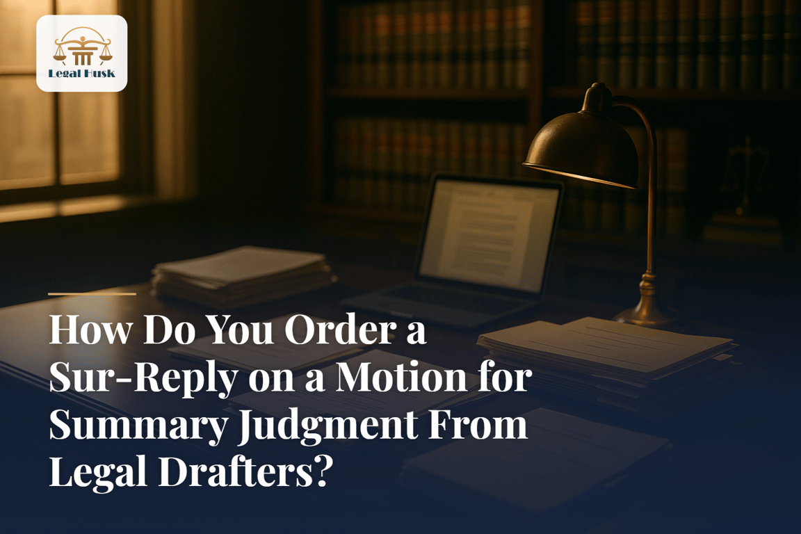 How Do You Order a Sur-Reply on a Motion for Summary Judgment From Legal Drafters?