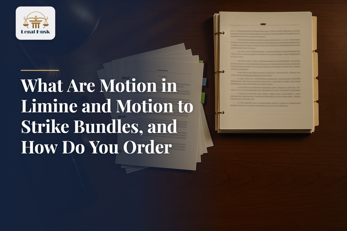 What Are Motion in Limine and Motion to Strike Bundles, and How Do You Order Both Today?