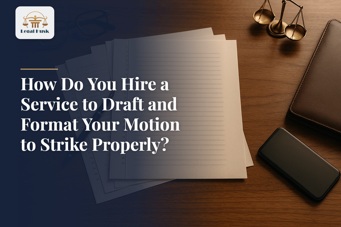 How Do You Hire a Service to Draft and Format Your Motion to Strike Properly?