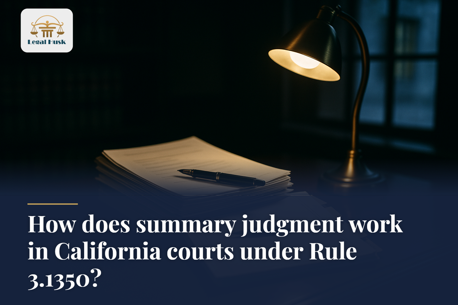 How does summary judgment work in California courts under Rule 3.1350?