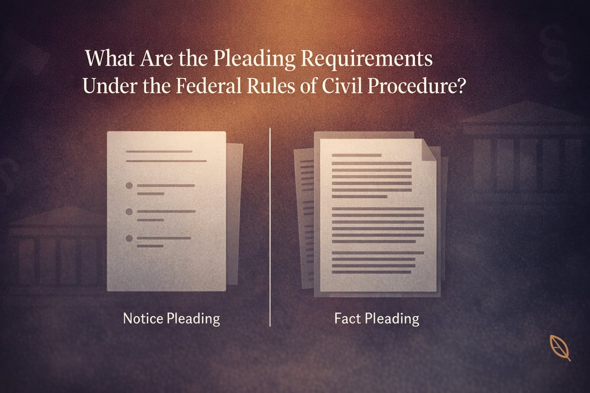 What Are the Pleading Requirements Under the Federal Rules of Civil Procedure?