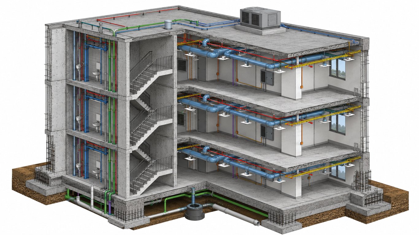 Structural And MEP Design For Concrete Buildings