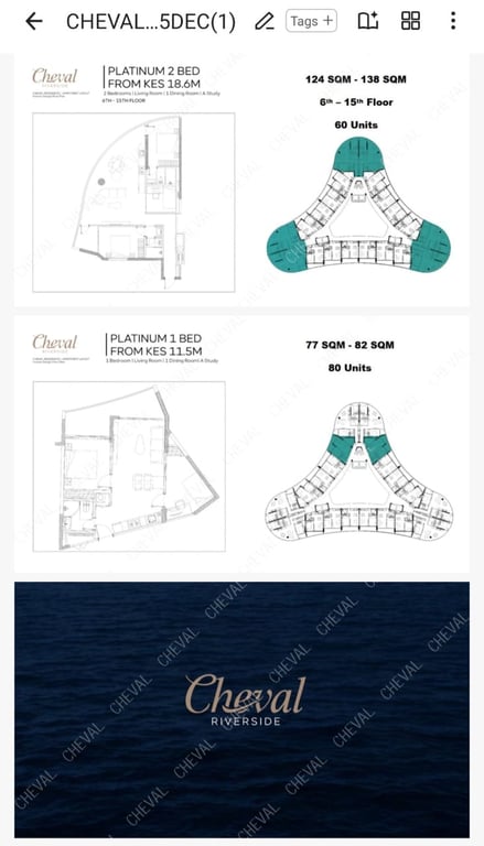 OFFPLAN ONE AND TWO BEDROOMS FOR SALE OFF RIVERSIDE DRIVE
