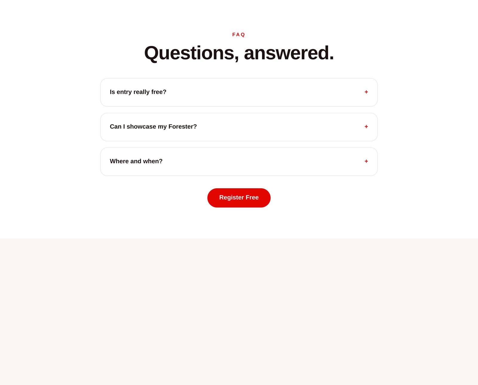 Fozzy FAQ component