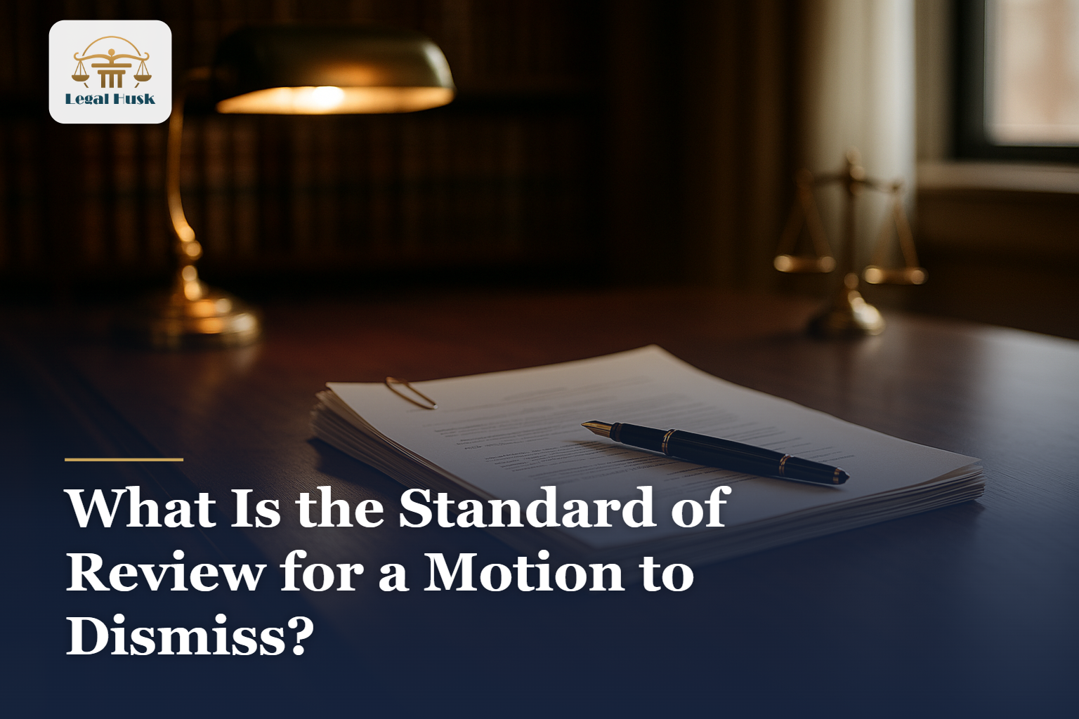 What Is the Standard of Review for a Motion to Dismiss?