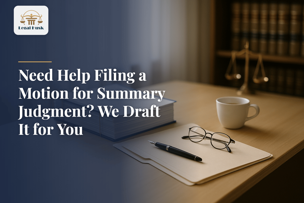 Need Help Filing a Motion for Summary Judgment? We Draft It for You