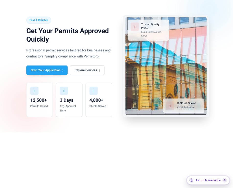 Permit Services Hero Banner component