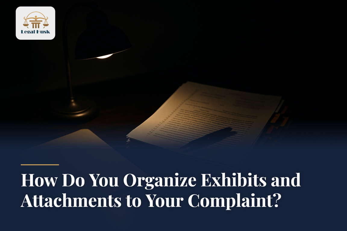 How Do You Organize Exhibits and Attachments to Your Complaint?