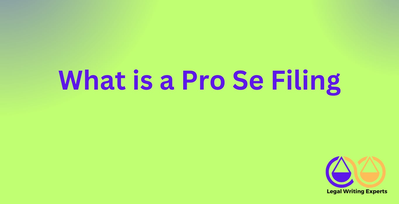 What is a Pro Se Filing