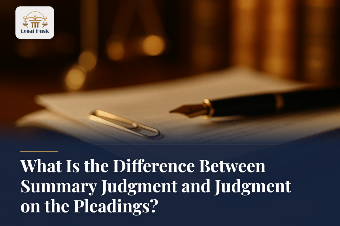 What Is the Difference Between Summary Judgment and Judgment on the Pleadings?