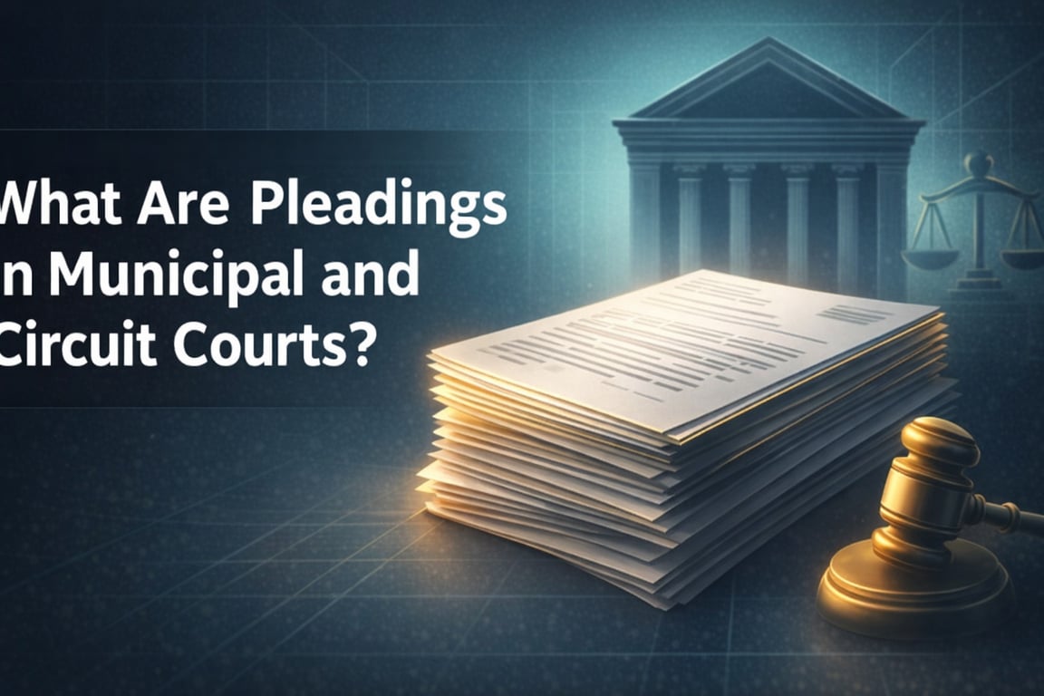 What Are Pleadings in Municipal and Circuit Courts?