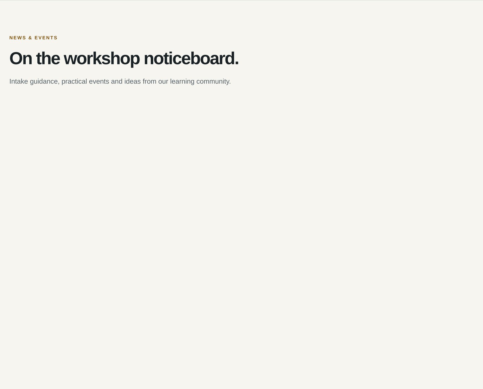 Forge Runtime News and Events component