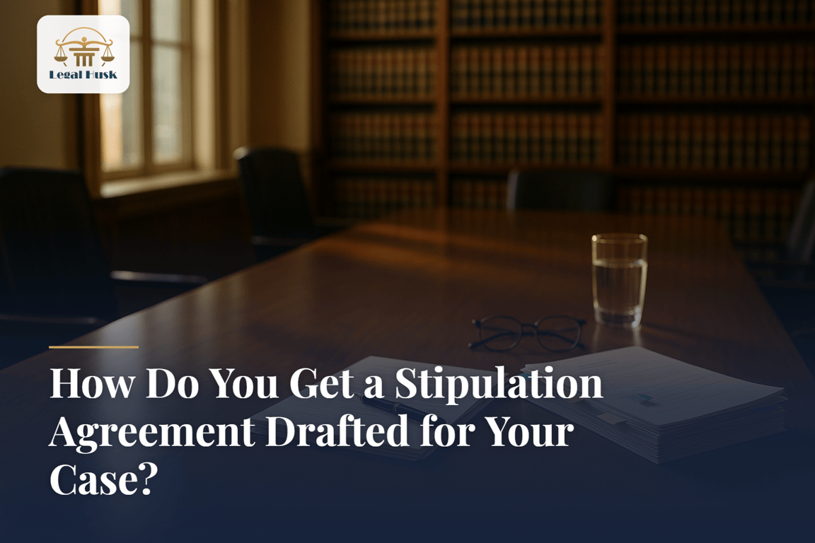 How Do You Get a Stipulation Agreement Drafted for Your Case?