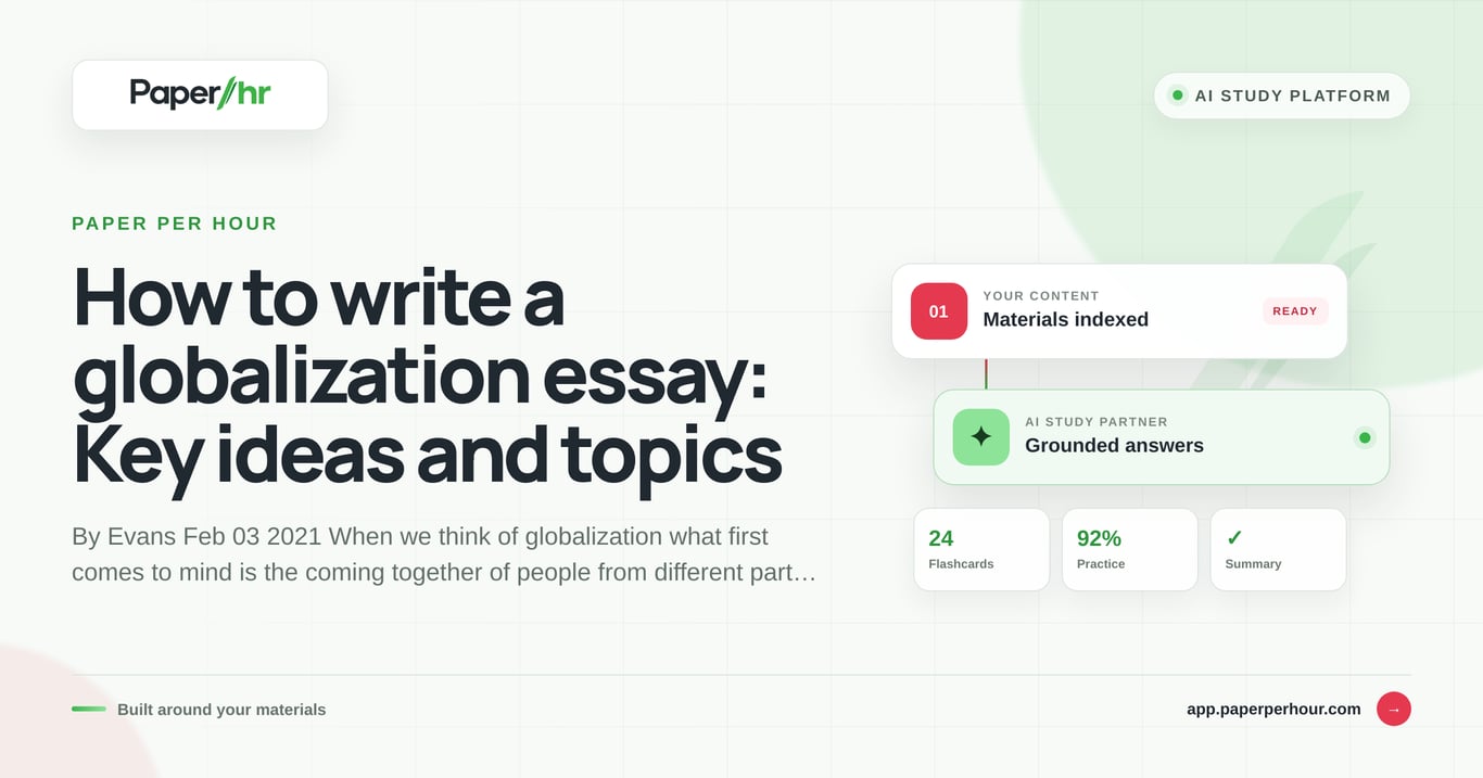 How to write a globalization essay: Key ideas and topics