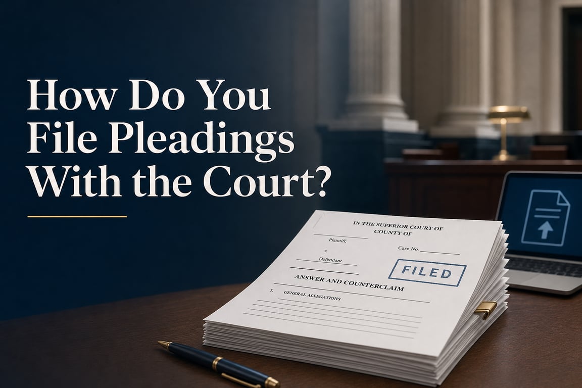 How Do You File Pleadings With the Court?