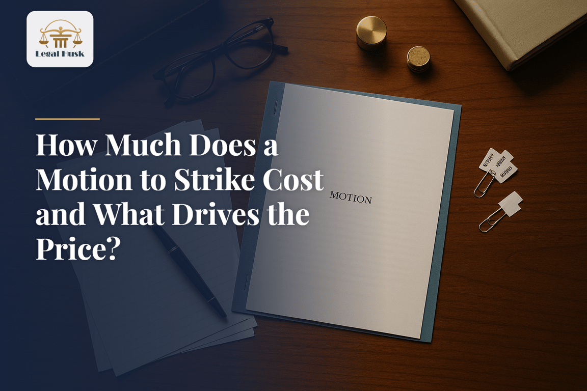 How Much Does a Motion to Strike Cost and What Drives the Price?
