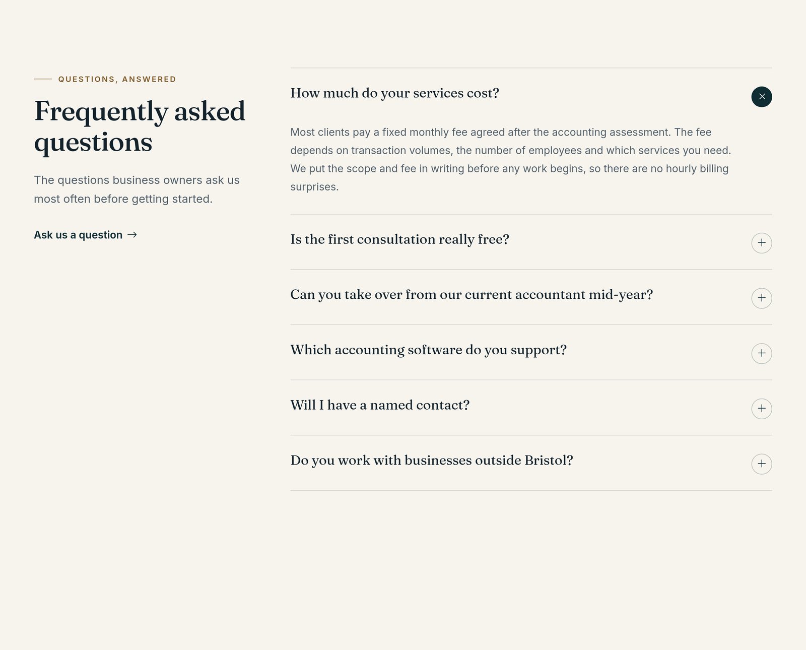 FAQ Accordion with Schema component