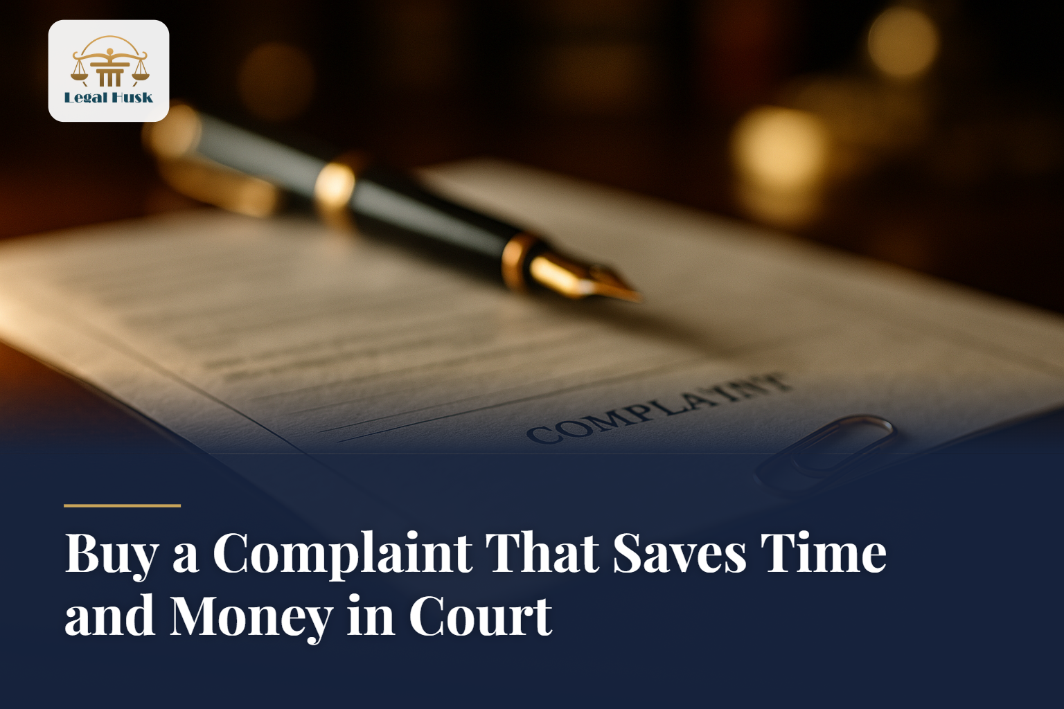 Buy a Complaint That Saves Time and Money in Court