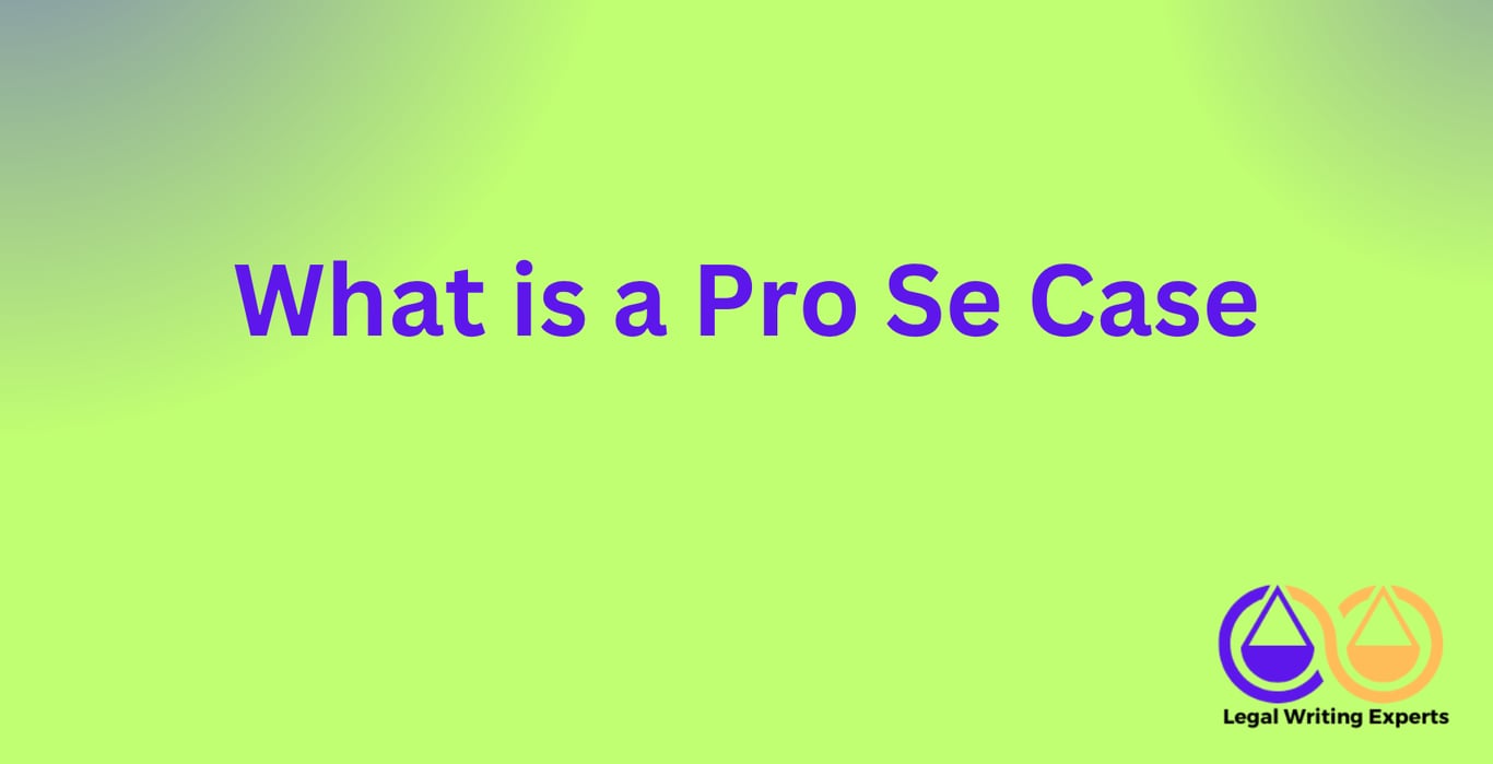 What is a Pro Se Case