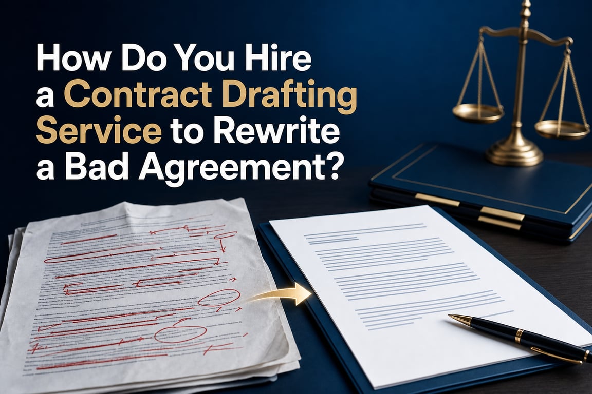 How Do You Hire a Contract Drafting Service to Rewrite a Bad Agreement?