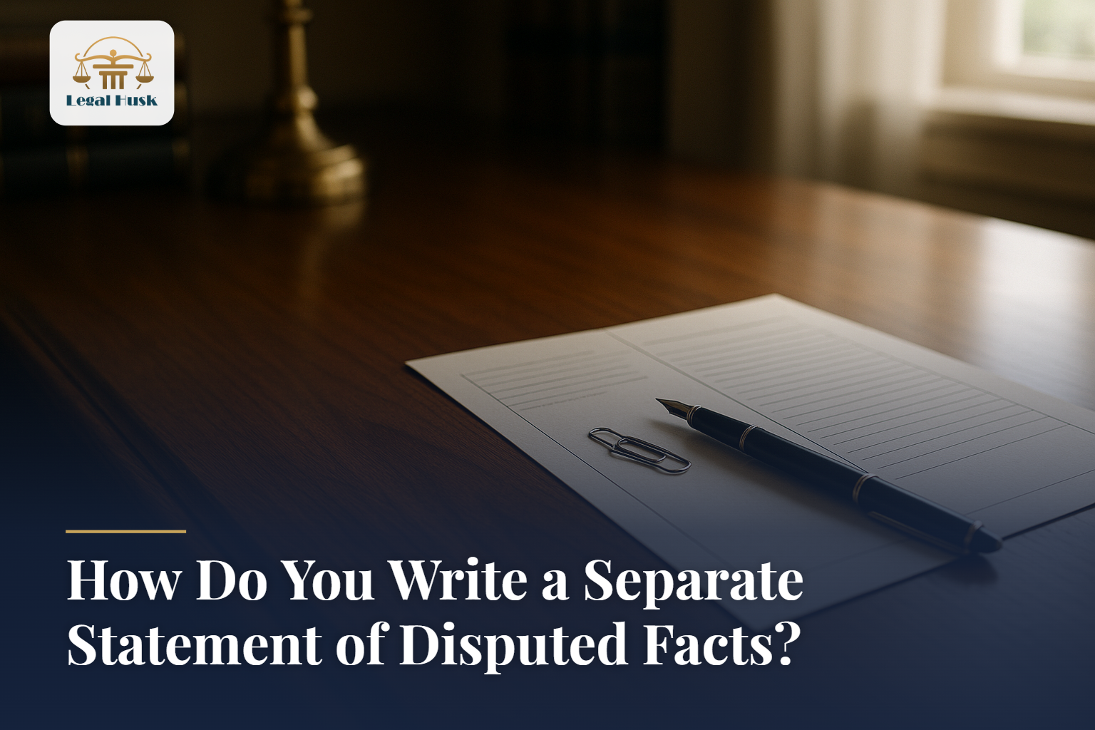 How Do You Write a Separate Statement of Disputed Facts?