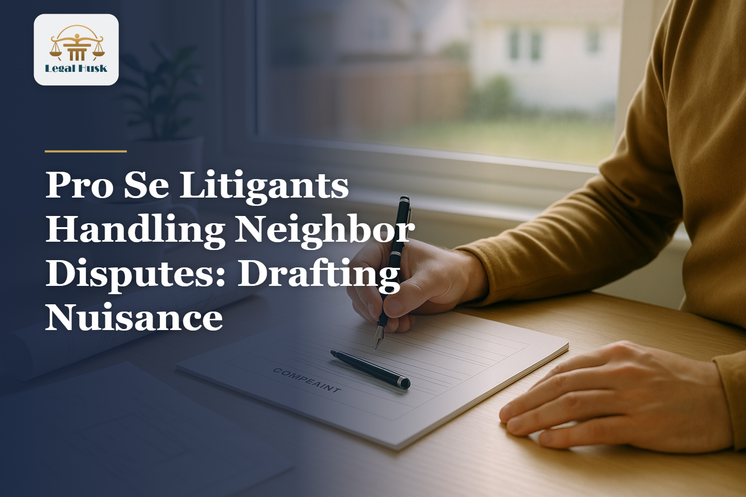 Pro Se Litigants Handling Neighbor Disputes: Drafting Nuisance Complaints