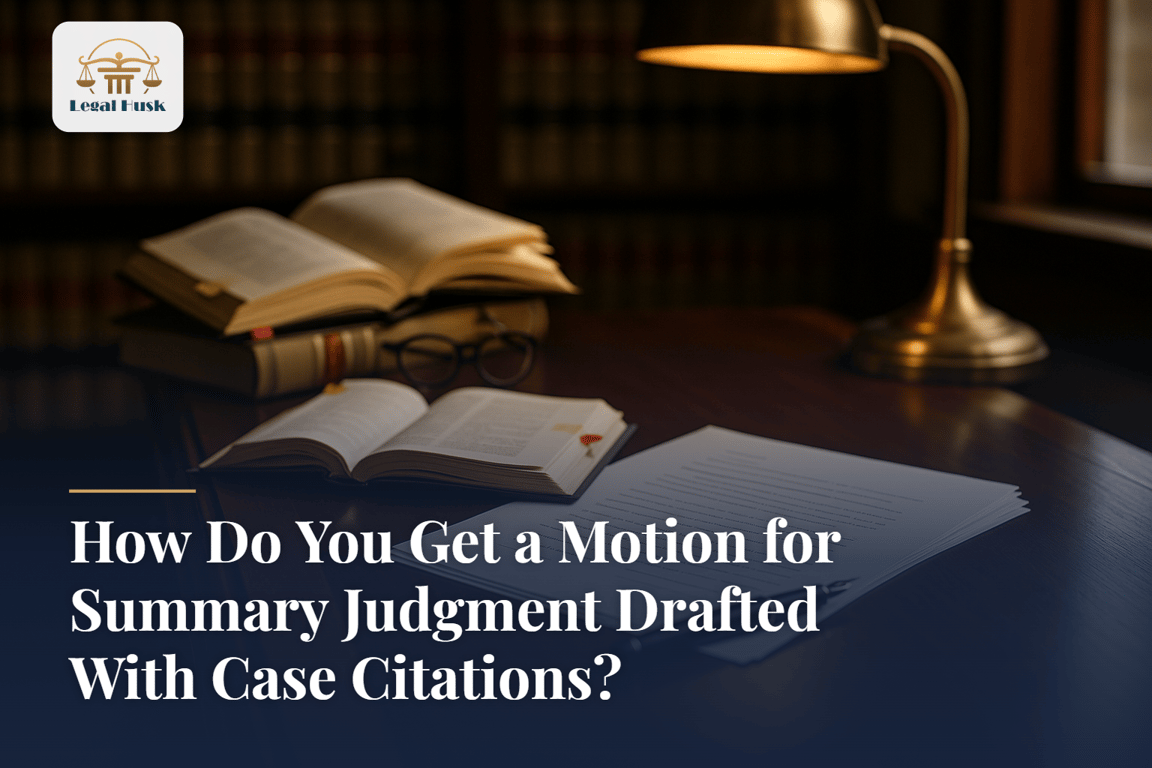 How Do You Get a Motion for Summary Judgment Drafted With Case Citations?